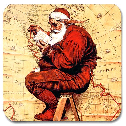 Santa at the Map Coaster (Extra Good Boys and Girls)