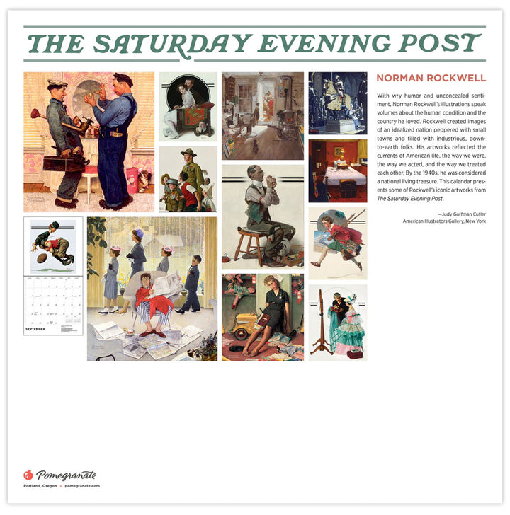 Norman Rockwell 2026 Saturday Evening Post Wall Calendar