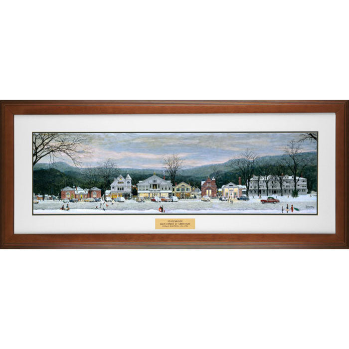 Main Street 15 x 37 Wood Framed Offset Print