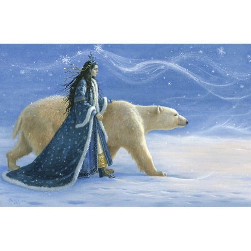 Ruth Sanderson: Snow Princess & Polar Bear Signed Print