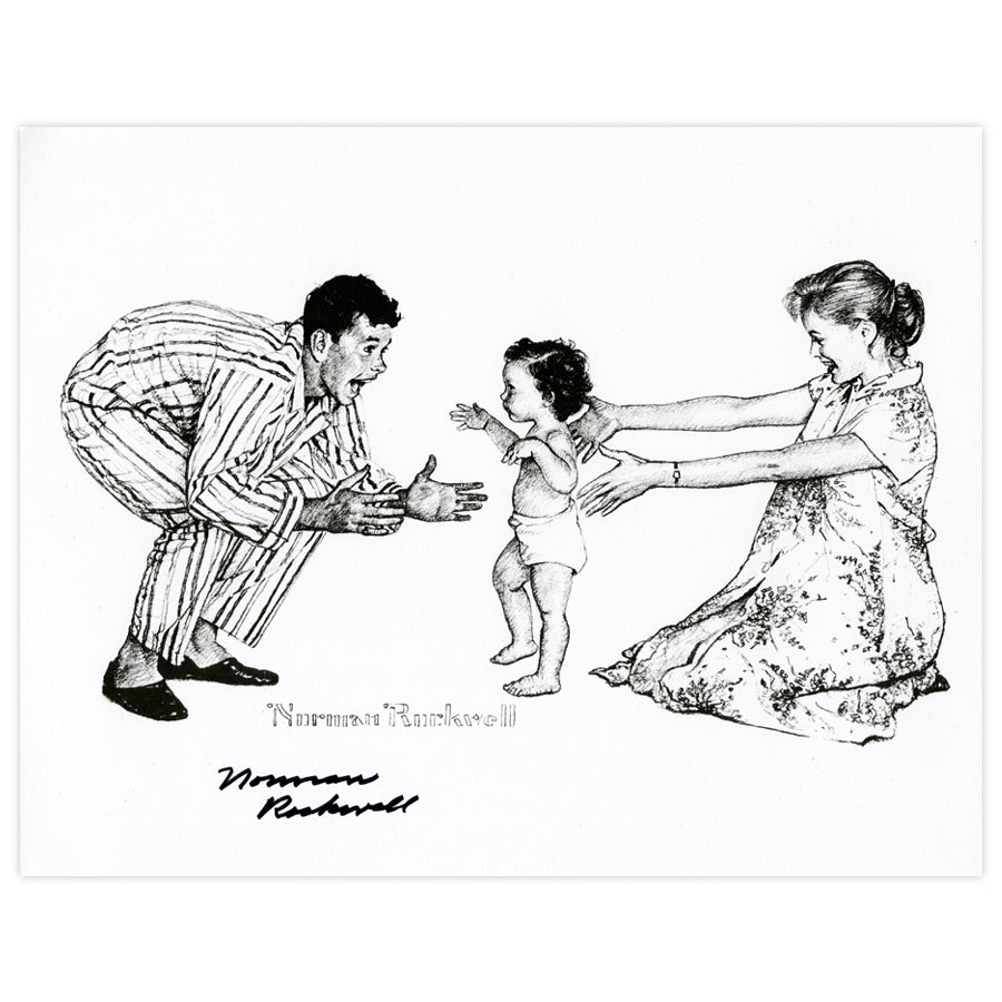 Baby's First Step Signed Print