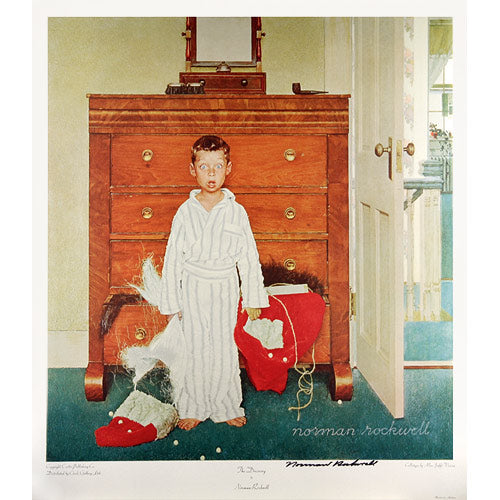 The Discovery (Boy Discovering Santa Suit, Bottom Drawer) Signed Print