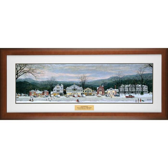 Main Street 12 x 28 Wood Framed Offset Print