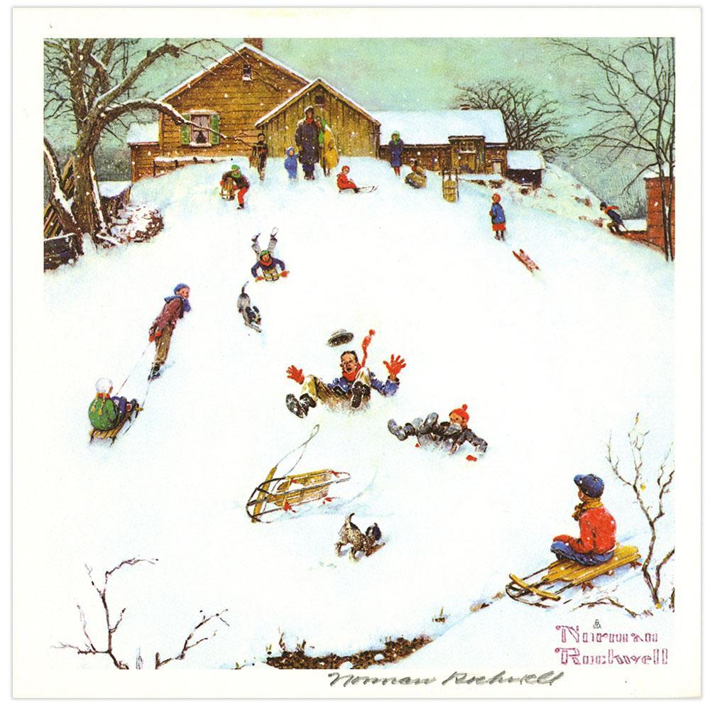Sledding Signed Print