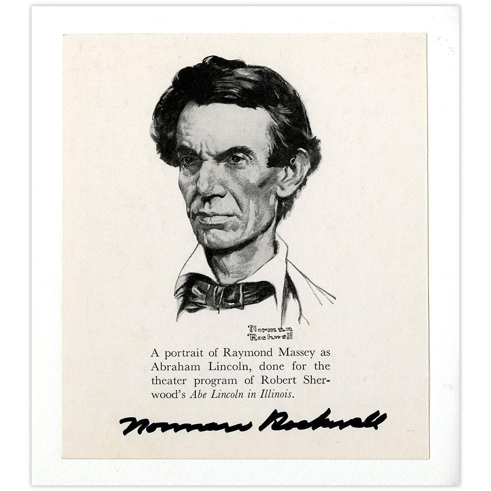 Abe Lincoln in lllinois (Portrait of Raymond Massey) Signed Print