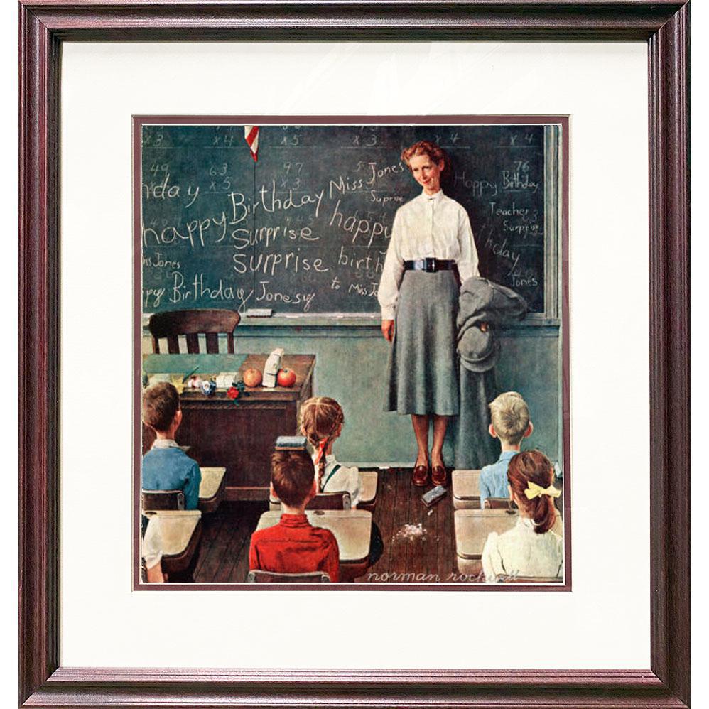 School Teacher 16.5 x 17.5 Framed Offset Print