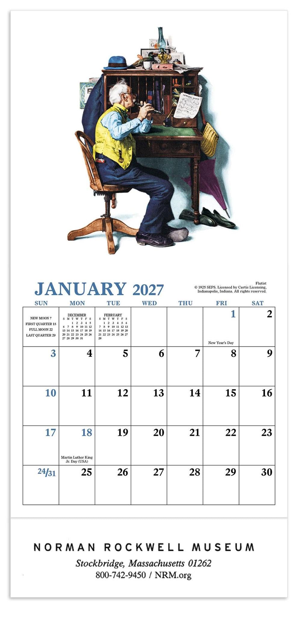 Norman Rockwell 2027 Mini Calendar