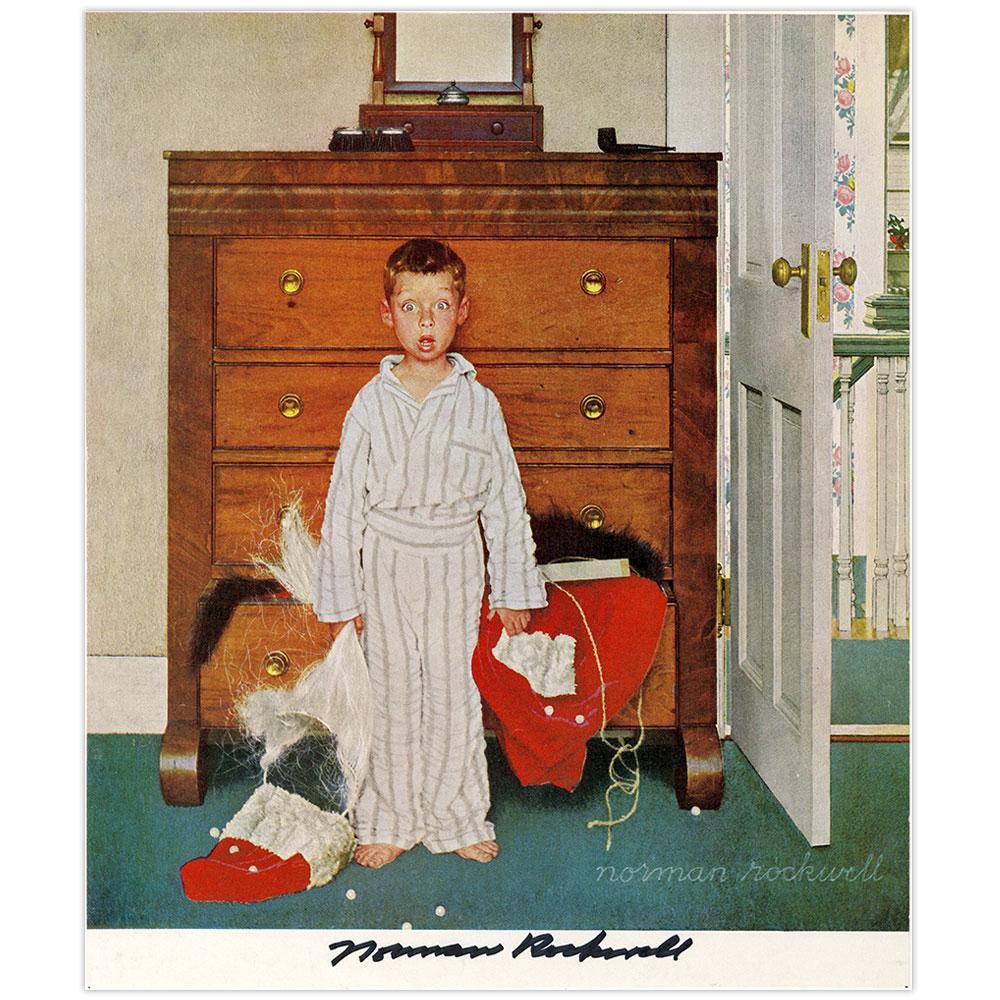 The Discovery (Boy Discovering Santa Suit, Bottom Drawer) Signed Print