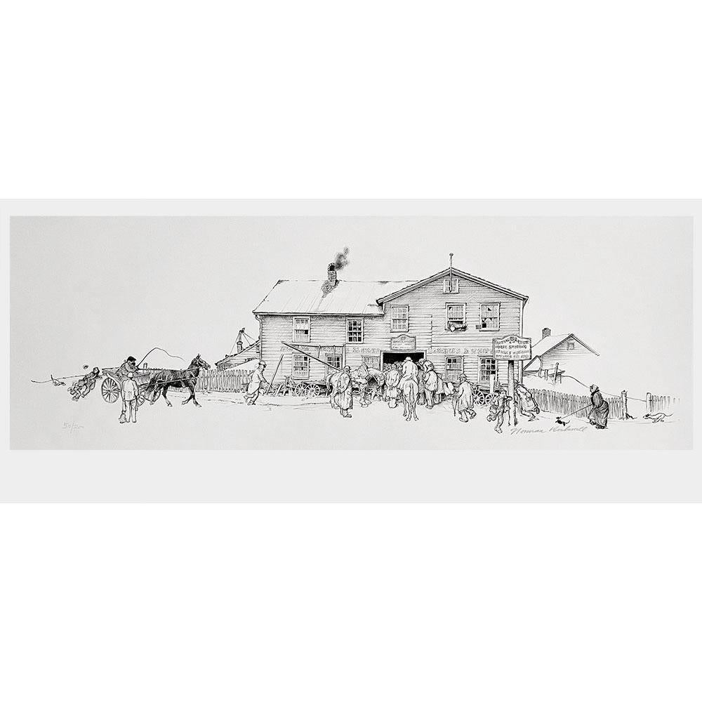 Blacksmith Shop Signed Lithograph