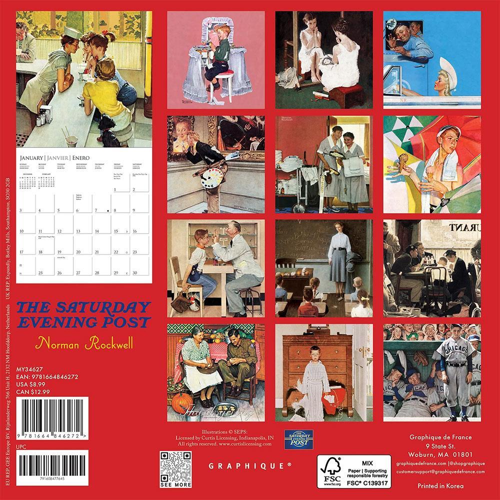 Norman Rockwell 2027 16-Month Mini Wall Calendar
