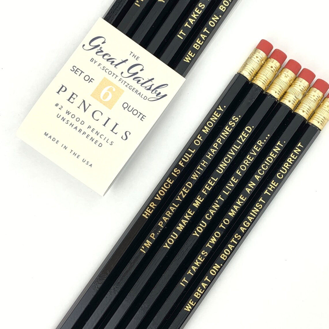 Great Gatsby Quote Pencils