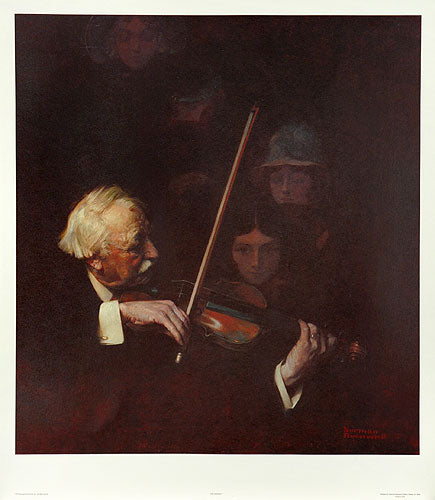 The Violinist (The Old Master) Offset Print 24x27 – Norman