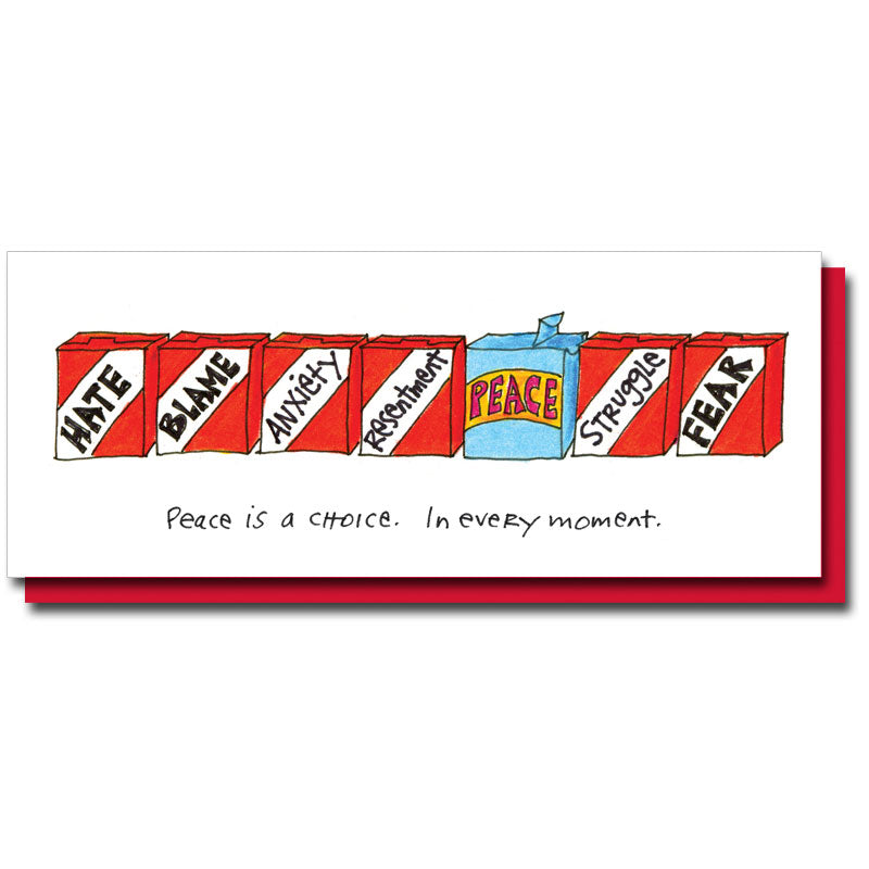 Soul Support Notecard - Peace Is A Choice. In Every Moment