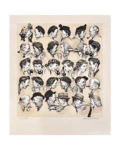 The Gossips Monolithograph Signed Print