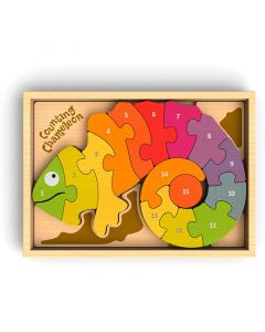 Counting Chameleon Wooden Puzzle