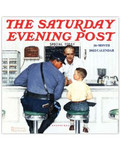Norman Rockwell 2025 Saturday Evening Post 16-Month Small Wall Calendar