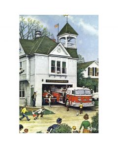 The New American LaFrance is Here (Firehouse) Postcard