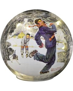 Gramps Skating Lighted Holiday Globe