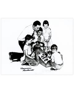 Family with Pups Autographed Print