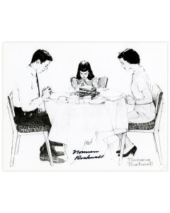 Family at Dinner Table Autographed Print