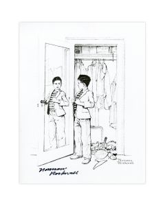Boy at Mirror Autographed Print