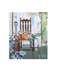 Norman Rockwell's Spring Flowers Counted Cross Stitch Kit