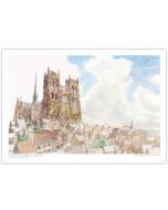 David Macaulay: View of Cathedral (Color) Signed Print