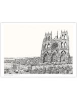 David Macaulay: View of Cathedral (Black & White) Signed Print