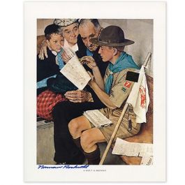 Norman Rockwell Boy Scout Print SCOUT IS FRIENDLY 1943 
