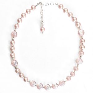 Pink Vintage Pearl Necklace