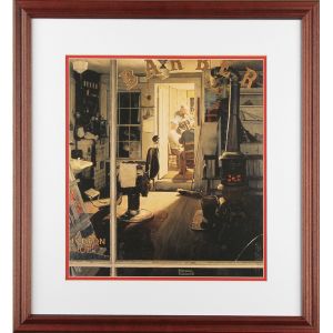 Shuffleton's Barber Shop 16 x 18 Framed Offset Print