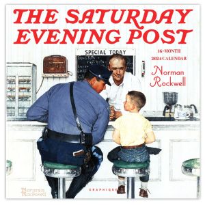 Norman Rockwell 2024 Saturday Evening Post 16-Month Wall Calendar