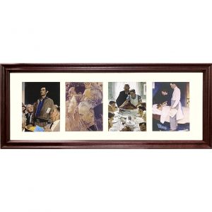 Four Freedoms Collection 9.5 x 24 Framed Offset Print