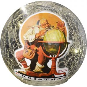 Santa's Good Boys (Santa at Globe) Lighted Holiday Globe