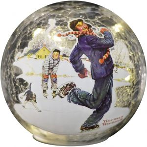 Gramps Skating Lighted Holiday Globe